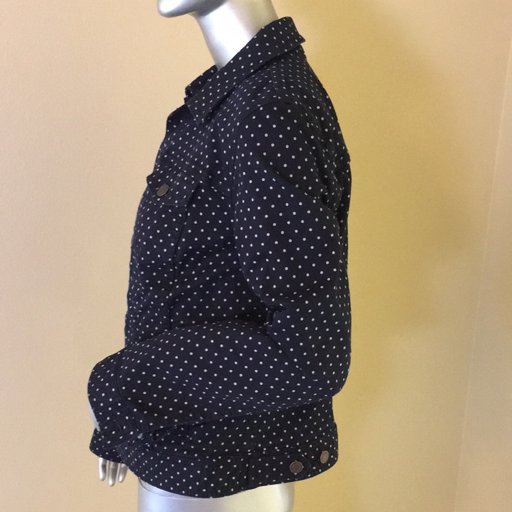 TALBOTS | THE CLASSIC DENIM JACKET-DOT PRINT - Picture 7 of 12